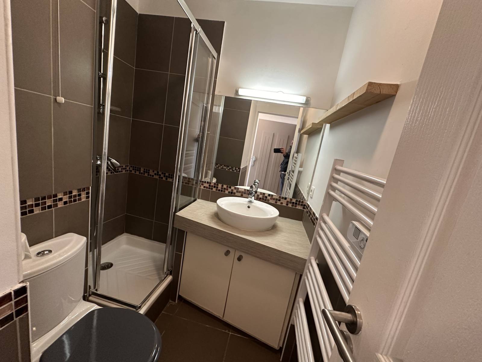 la salle d'eau avec wc