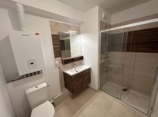 la salle d'eau avec wc